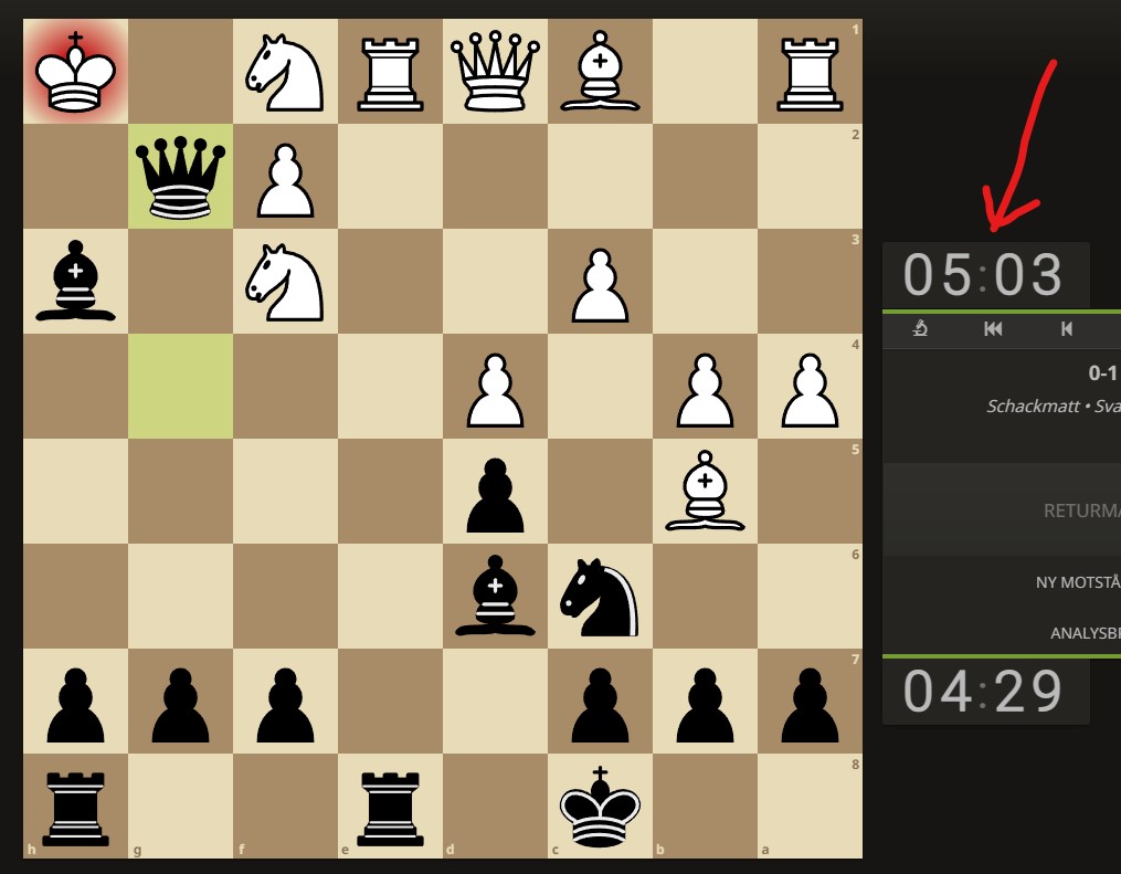 My opponent manage to loose with more time on the clock than he started with! 😂 #chesspunks