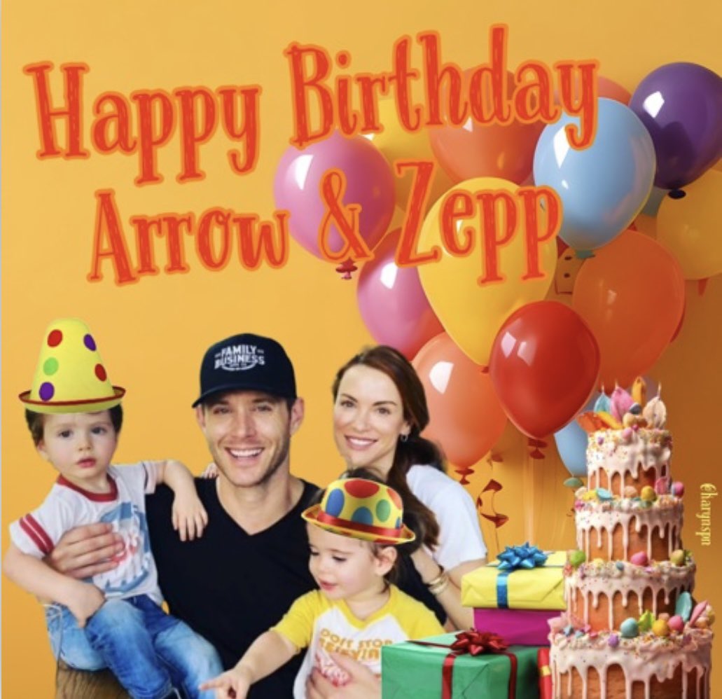 KarynSPN's tweet photo. β³οΈ Yβallβ¦Itβs a special Birthday! π₯³π#ArrowAckles #ZeppAckles #Twins #Family #JensenAckles #DanneelAckles #AcklesNation #Birthday #Celebration https://t.co/6o6JmpSJMX