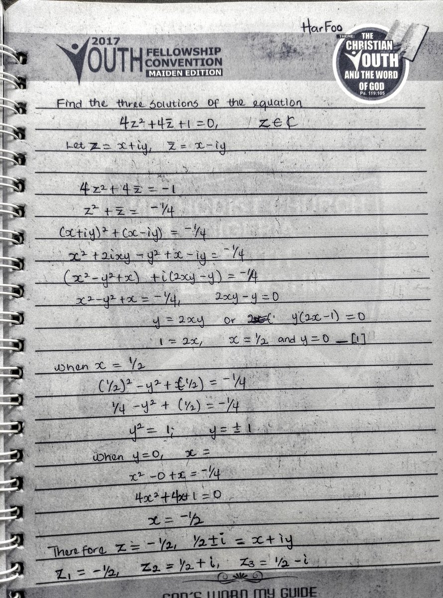 Aanuoluwapoayo's tweet image. #complex_numbers