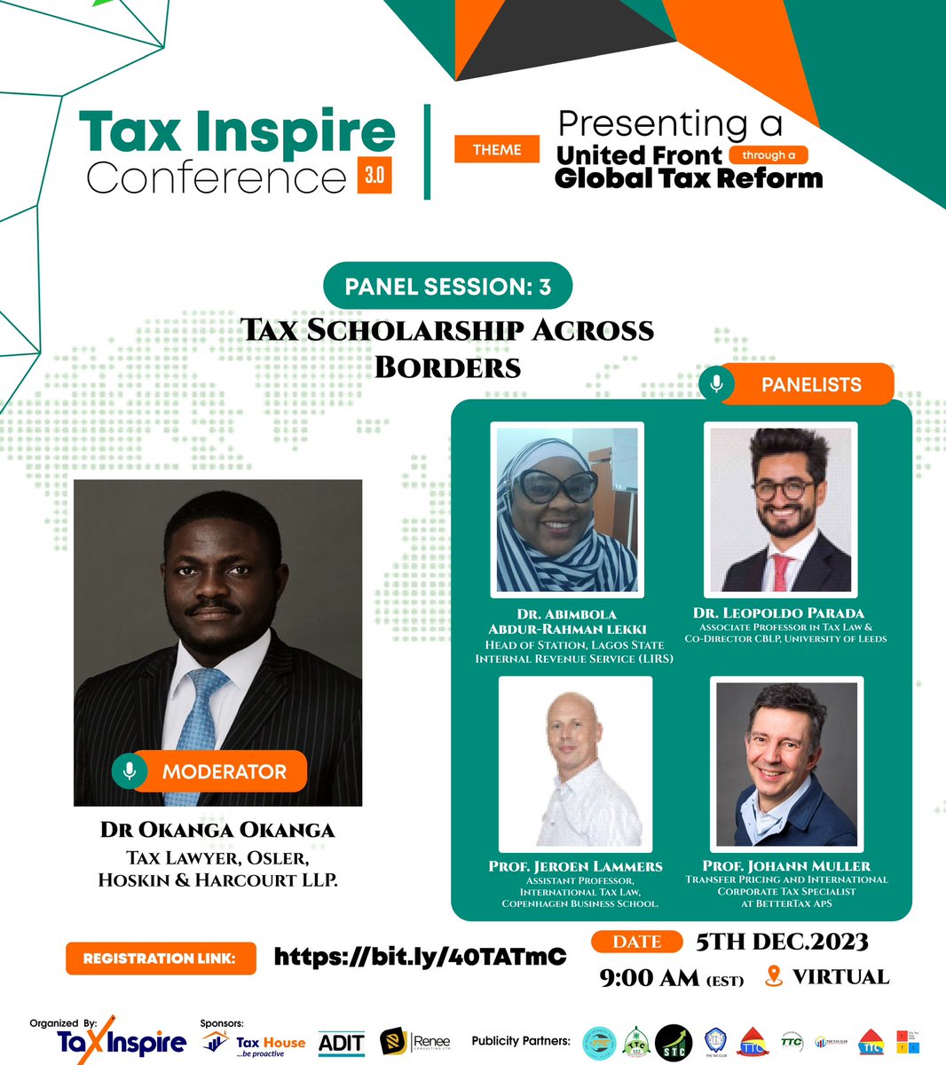 MEET OUR PANELISTS It is time to meet our distinguished speakers for the biggest international tax conference of the year: Tax Inspire Conference 3.0. These remarkable tax experts will be panellist for the plenary session on “Tax Scholarship Across Borders'.