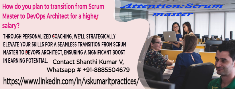 vskdevopsv's tweet image. #CareerTransition #CoachingJourney #DevOpsArchitect #ScrumMaster #ElevateSkills #HigherSalary