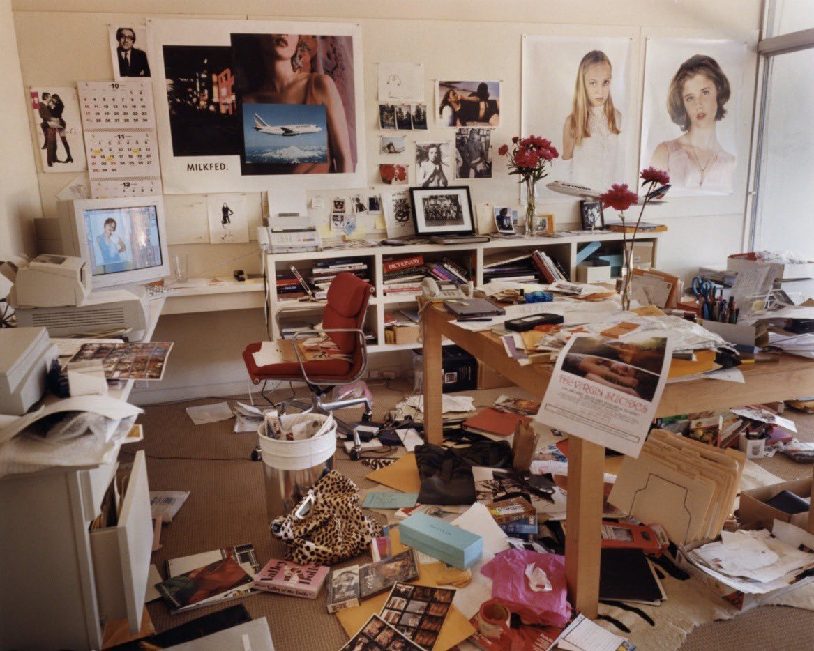 Sofia Coppola’s office photographed by Bruce Weber for Vogue (2000)