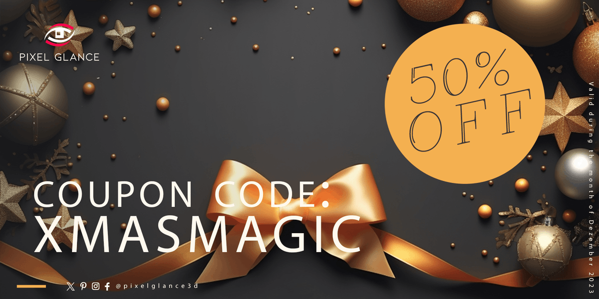 50% off on all my designs on Cults3D! 🎅
Use Coupon Code: XMASMAGIC
cults3d.com/en/users/Pixel…
