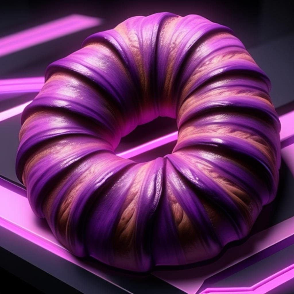 CroisNFT's tweet photo. Behold the mesmerizing hues of my NFT collection, where the croissant dances in shades of royal purple! 🥐💜 Immerse yourself in this delectable world of artistry and vibrancy! #NFTart #DigitalArt #PurpleCroissant #CryptoArt #EtheriumNFT #ArtCollectors #BlockchainArt #NFTdrop https://t.co/RkOsmFcoLm