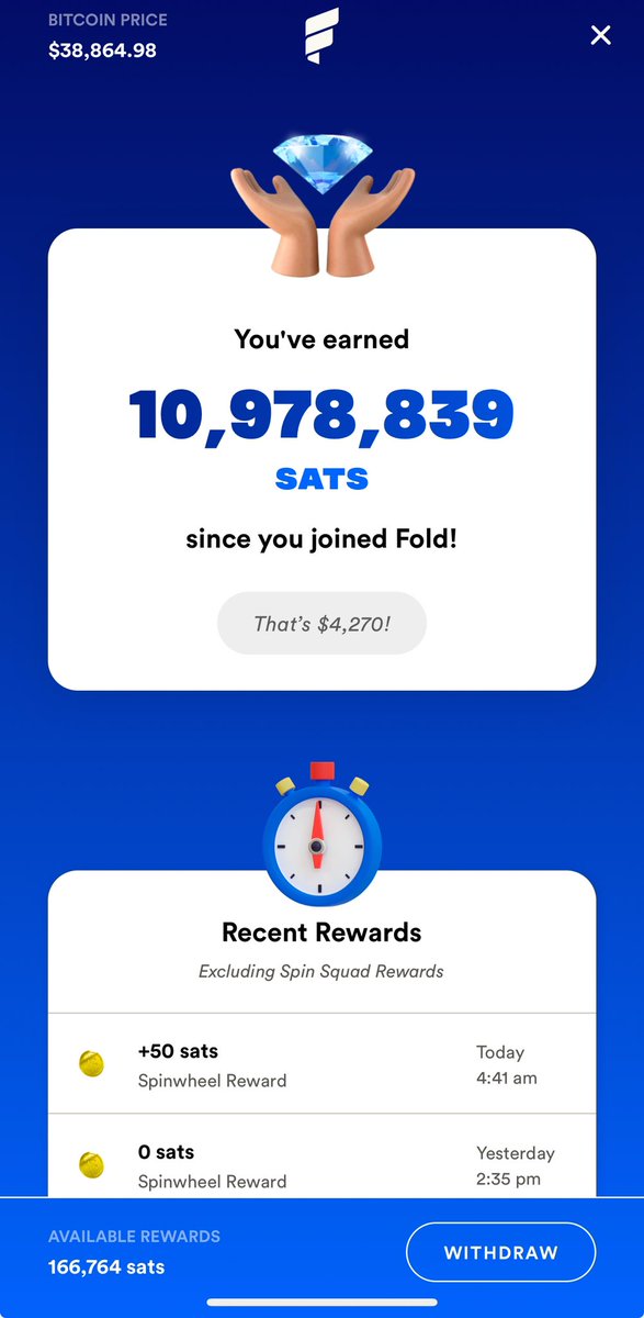 3 years of using the <a href="/fold_app/">FOLD BITCOIN</a> debit card. One of the smartest decisions I made. #Bitcoin