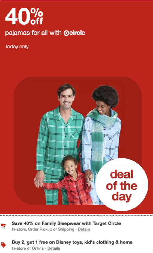 Today Only🔥
Stacking Offers: 40% Family Sleepwear and Buy 2 get 1 Free Kids Disney Clothing via Target

Ad> sovrn.co/9ae46a5