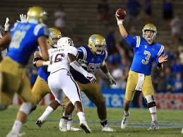 BlutmanMark's tweet photo. In 2017 Liam and I sat in the Rose Bowl and watched as Josh Rosen led the Bruins on a 34 point comeback to beat Texas A & M. Memories like that make the end of the PAC 12 surreal and sad. It takes most Big10 teams a month to put up points like that. #RIPac 12. https://t.co/7N73j1xCgH