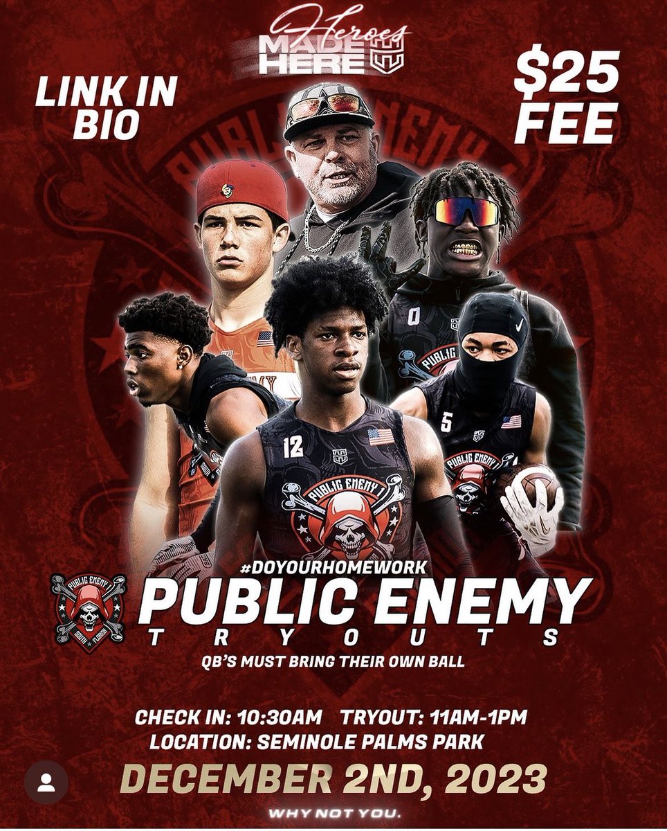 NEP_Proscia's tweet photo. ‘Tis the (7on) szn!
If you’re looking to play 7v7 there’s only one right choice: @publicenemy7v7
#whynotyou #doyourhomework #herofb https://t.co/Xy6QN3qSdv