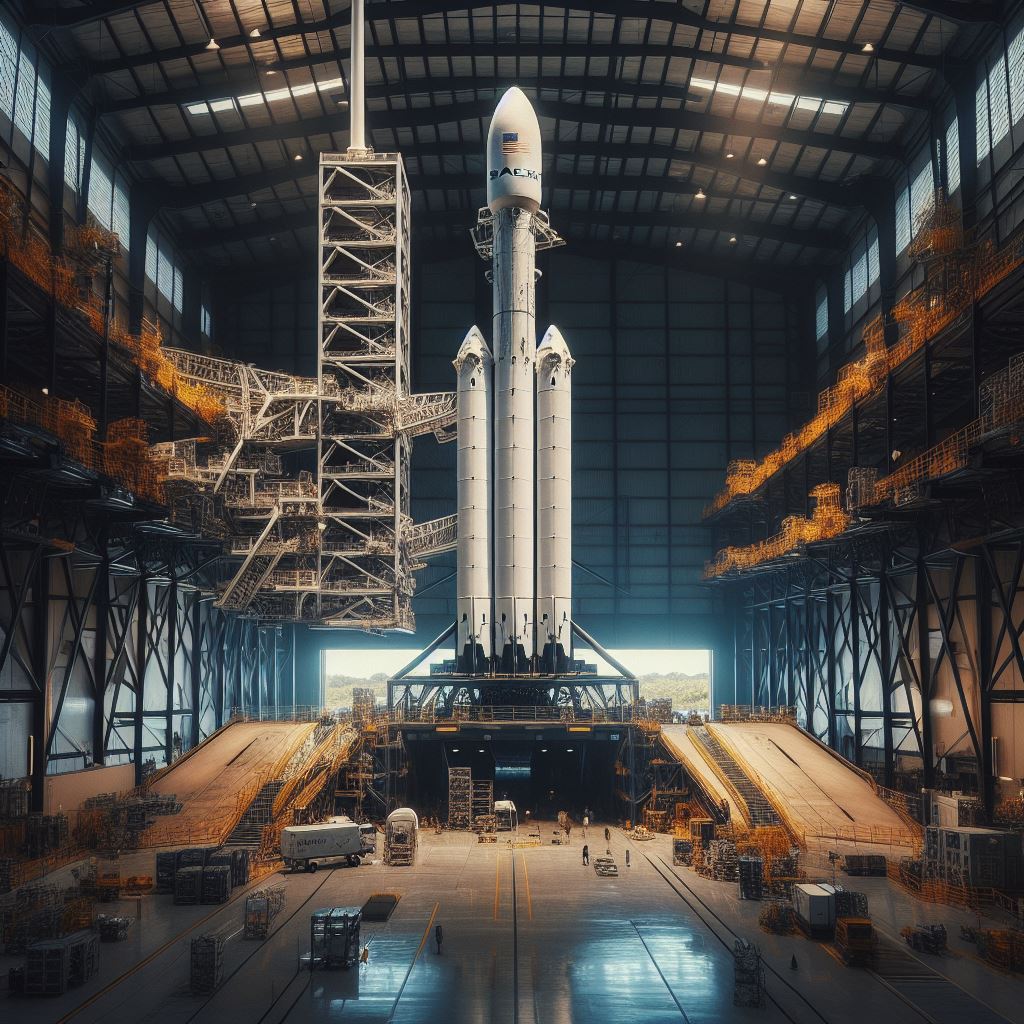 fikunademii's tweet image. Artistic impression of the Falcon Heavy in the hangar at Launch Complex 39A in Florida

#FalconHeavyLaunch #SpaceXHistory #FalconHeavyHangar #SpaceXFlorida #LaunchComplex39A #SpaceXFans #FalconHeavyCountdown #SpaceXFuture #FalconHeavyPower #SpaceXMission #FalconHeavyReady #SpaceX