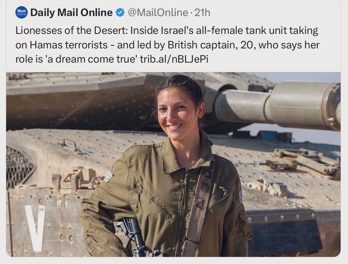 Reported by the Daily Mail, a British woman says: it’s a dream come true | killing Palestinian children and babies is a dream. come. true.