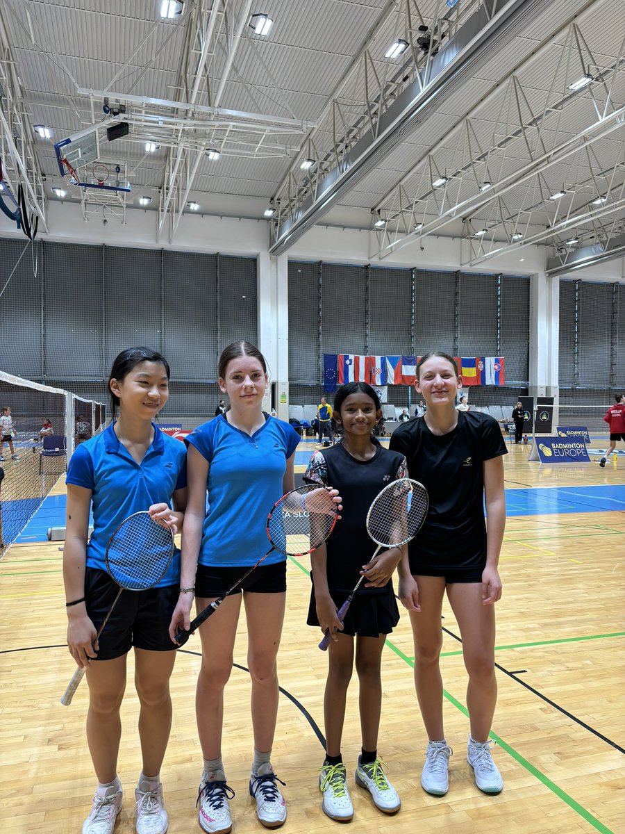 Laiba_Mahloof's tweet photo. Alhamdhulillahi. 

Through to the semifinals in Under 11 Singles and quarterfinals in Under 13 doubles in Badminton Europe calendar tournament “ Li-Ning Medvode Cup 2023 ” organized by Badminton Association of Slovenia.🇲🇻🏸

Over 400 players from 11 countries are competing in Medvode, Slovenia this weekend. 

🇲🇻🇸🇮 🇸🇰🇫🇷🇭🇺🇭🇷🇷🇴🇦🇹🇨🇿🇮🇹🇷🇸