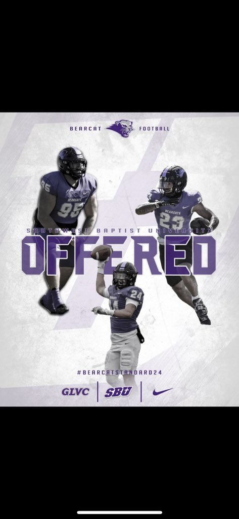 After a great conversation with <a href="/CoachM_Dunn/">Coach Mason Dunn</a> I’m blessed to receive my first D2 offer from Southwest Baptist University! <a href="/LSNorthFootball/">Lee's Summit North Football</a>