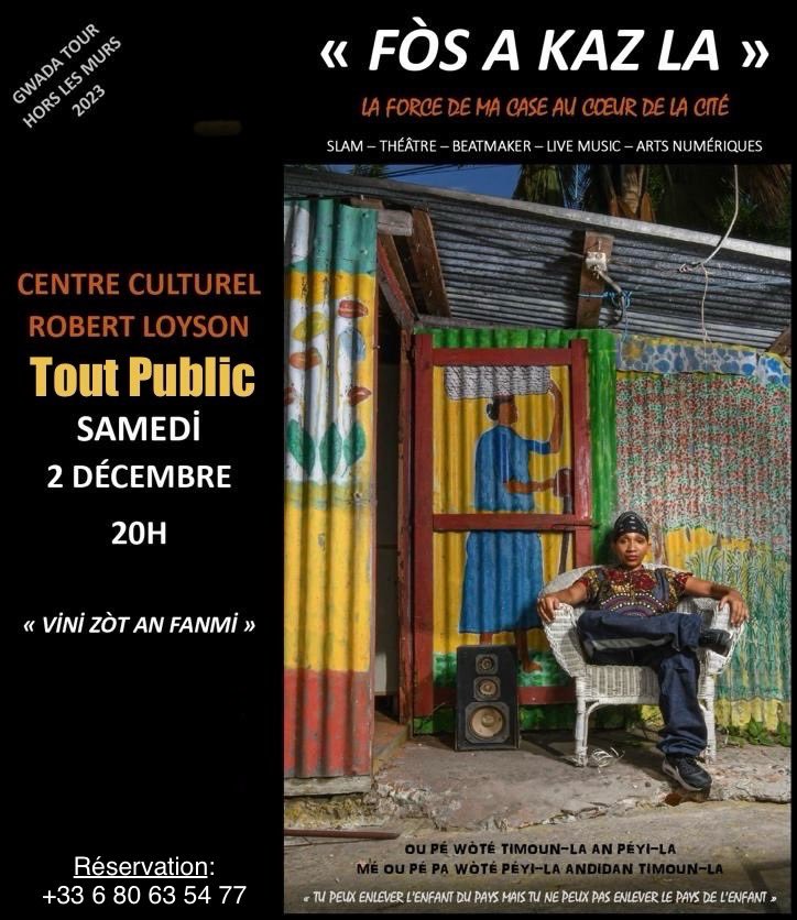 Tonight difé kako au Moule en Gwada! «Fòs a Kaz La» en tournée jusqu’au 15 Décembre. #slam #video #theatre #live #electro #mètkakolamusic
