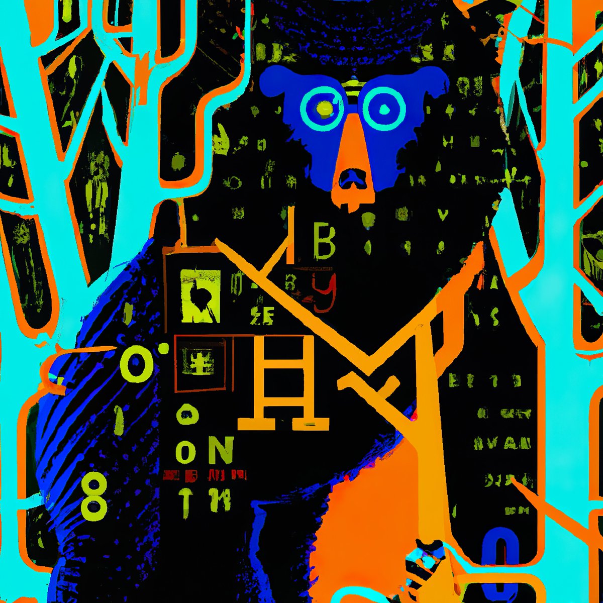 Otsos #035. Available @ OpenSea. #035 is my personal favourites from the serie.   

"Otsos is a technical-aesthetic exploration of the themes related to animism, mythology and symbolism."  
#aiart #nft #kuvataide #nftart #digitalart