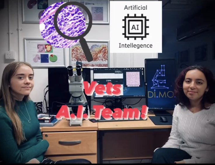Fantastic team for our 3rd year project 2023 at the School of Veterinary Science in DiMoLab: Lydia and Ellie using convolutional neural networks applied to canine tumours. #artificialintelligence #liverpoolvetschool #deeplearning #vetsofthefuture #pathology