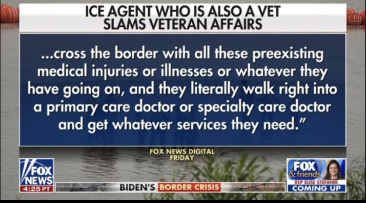 RossFairchild's tweet photo. Breaking: The VA is processing the reimbursements &amp; payments for the illegal immigrants Joe Biden &amp; Alejandro Mayorkas have illegally brought into America. 
Biden has prioritized illegal immigrants over America’s veterans &amp; citizens by giving free healthcare to illegal migrants. https://t.co/5L0RfuiZsO