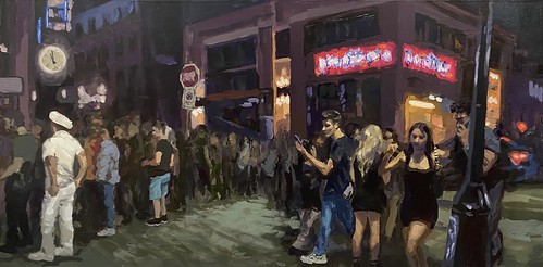 Experience Halifax night life through the eyes of Jack Ross with his gorgeous 12'x24' acrylic painting 'Party Crowd Outside Nellys, (Argyle & Sackville Street)' Up in our main gallery now!
#localart #halifaxart #halifaxns #dirtynellys #cityscape #acrylicpainting #halifaxnightlife