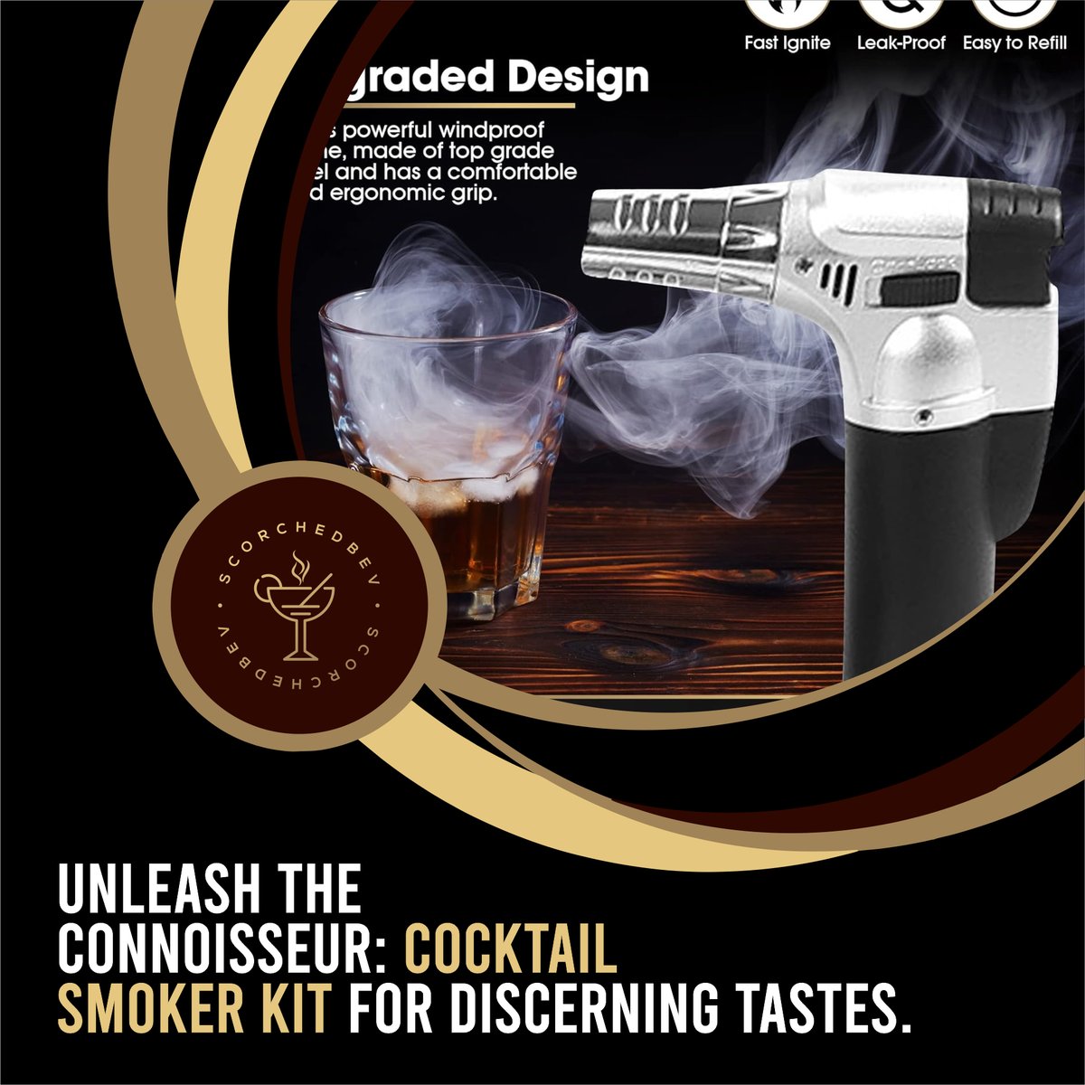 ScorchedBev's tweet photo. For those who appreciate the art of a perfectly crafted cocktail, our Cocktail Smoker Kit is your ultimate companion. Immerse yourself in the world of smoke-infused drinks with four flavorful wood chips, a precision torch.

#smokeinfusionmagic #craftedcocktails https://t.co/cLjUM4iZPU