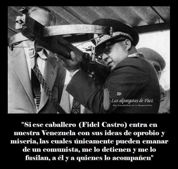 Así se ejerce la Soberanía y  se demuestra ser un Verdadero Venezolano...
“Si ese caballero entra en nuestra Venezuela 🇻🇪 con sus ideas de oprobio y miseria, las cuales únicamente pueden provenir de un comunista; me lo detienen y me lo fusilan, a él y a quien lo acompañe”