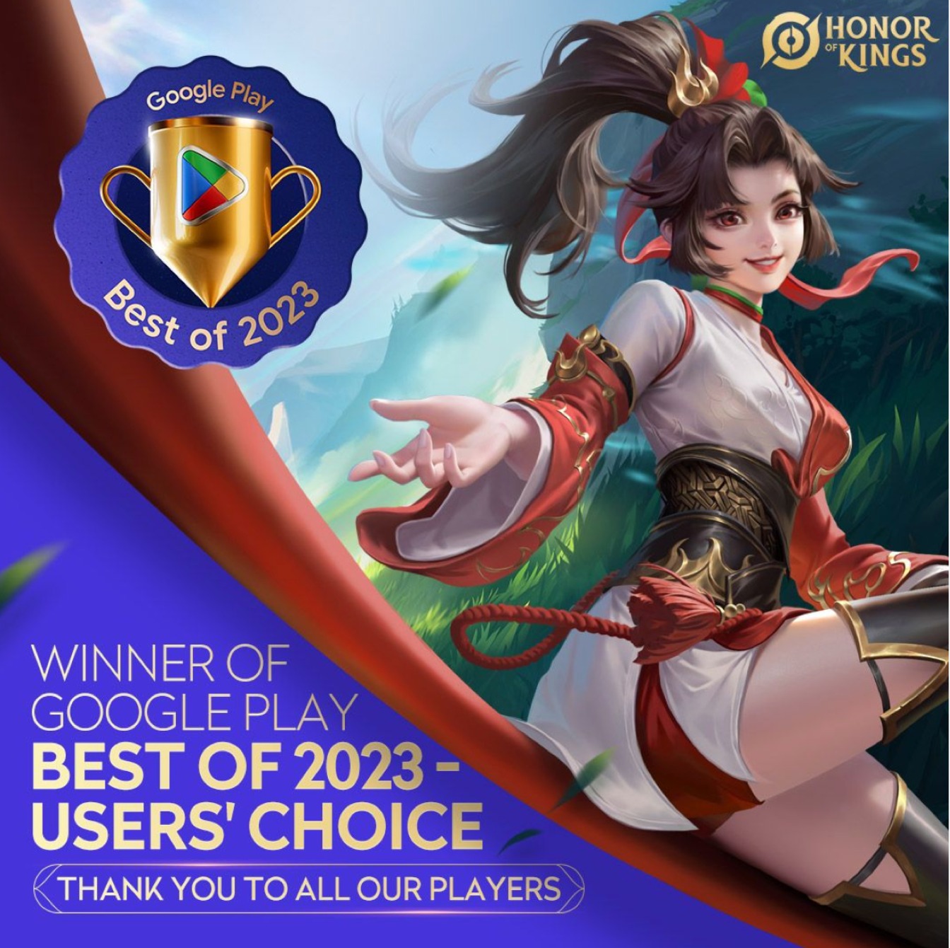 Honor of Kings Vence a Premiação de Voto Popular 2023 da Google Play  Brasileira - Drops de Jogos