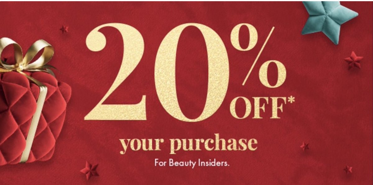Sephora:  Save 20% Off with code YAYGIFTING
For Beauty Insider members only. Sign up for free

Ad> sovrn.co/1pem5wg