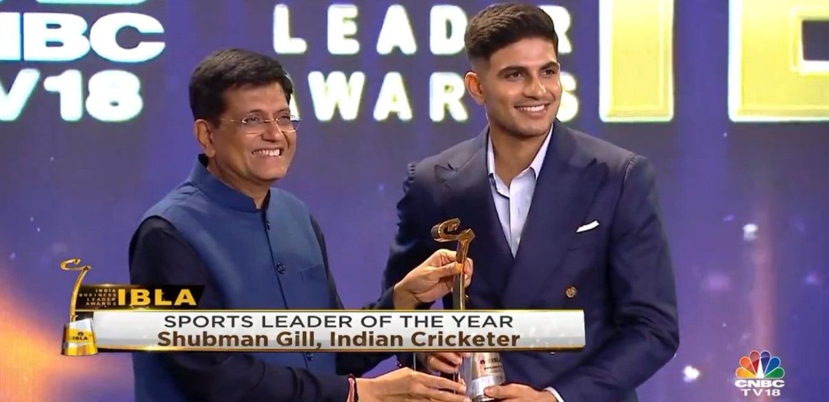 Naji_Gill_77's tweet image. Shubman Gill won the Sports Leader of the Year award in the Indian Business Leader Awards. 

#ShubmanGill | #IBLA2023