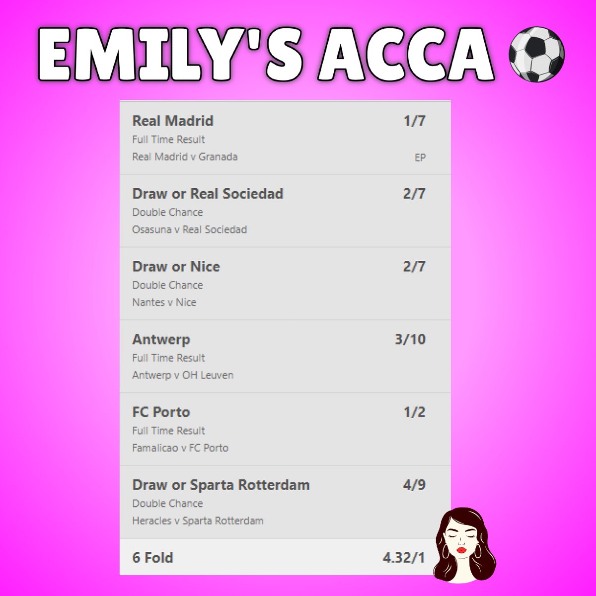 Emily’s Football Tips tweet media