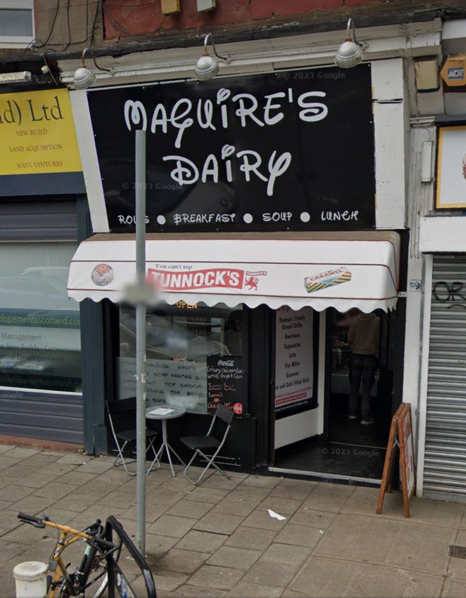 Maguires Dairy Corner of Holmlea Road and Battlefield Road #ShopLocal @peoplemakeGLA @southsidehap @ExtraSouthside @JamesDornan @StFillansPS @MountFloridaPri @LangsidePri