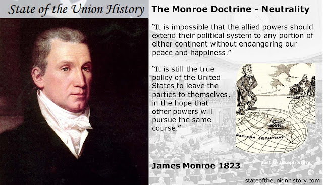 Today, December 2, is the 200th #anniversary of the Monroe Doctrine, in which President James Monroe declared in 1823 that it was U.S. policy to oppose foreign powers becoming involved in the affairs of independent countries in the Western Hemisphere.  #MonroeDoctrine