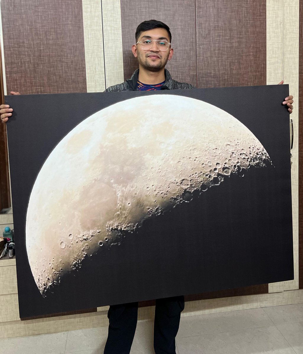 UnthoughtWorld's tweet photo. A Very Happy & Emotional Moment To Share With You All 💛

Today, received the 1st Physical Printed Canvas for "The Moon" NFT Collection.

The Collection is a Curation of 16 photos from many more that I clicked of Our Celestial Neighbor.

Each NFT Holder receives this Physical Print for Free. To know more about the Collection, please read the Pinned Post on my Profile.

Thank you all💜

#NFTs #NFTartist #NFTNYC2024 #NFTCollection #NFTGiveaways #NFTCommunity $ETH