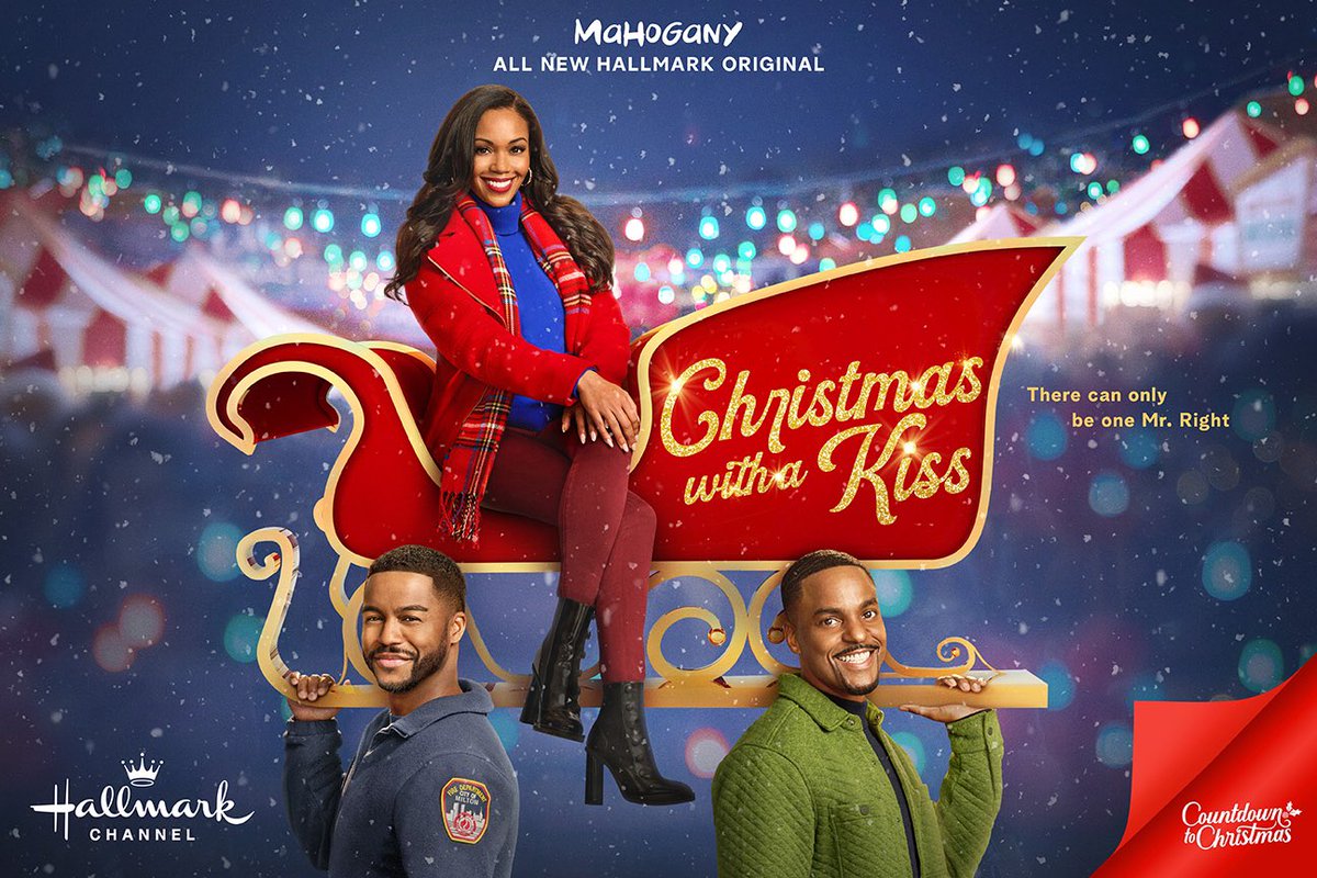 #AD Be sure to tune-in for a brand new #CountdownToChristmas #Mahogany original premiere, #ChristmasWithAKiss on Sunday, Dec. 3rd at 8pm/7c on @HallmarkChannel starring  Mishael Morgan, Ronnie Rowe Jr. &amp; Jamie M Callica