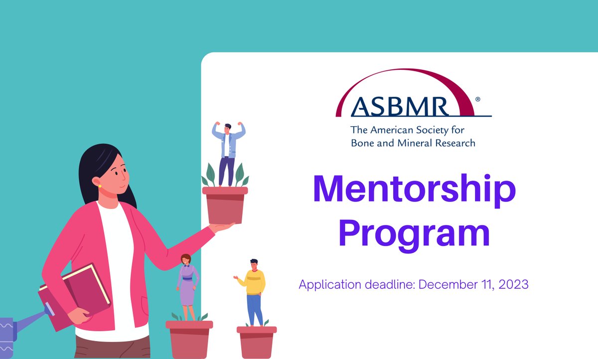 Apply today to the new and improved ASBMR Mentorship Program! The deadline to apply is December 11, 2023!

Learn more about eligibility and the application process here: ow.ly/jfEl50Q5Cgz