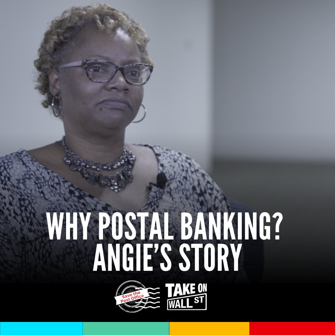 Don't miss Angie's powerful story of dealing with banks and check cashers. See how postal banking can make a difference.

Watch now: youtu.be/PrU9OZMYsYg?fe… 

#PostalBanking #BankingFair #SaveThePostOffice