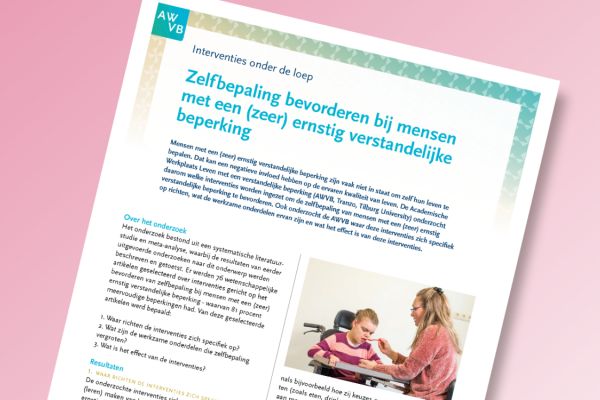 KLIKredactie's tweet photo. De #AWVB onderzocht interventies voor het bevorderen van z#elfbepaling van mensen met een (zeer) ernstige verstandelijke beperking
#gehandicaptenzorg #VB
https://t.co/JFbmFCXRAz https://t.co/SPX03XbK2V