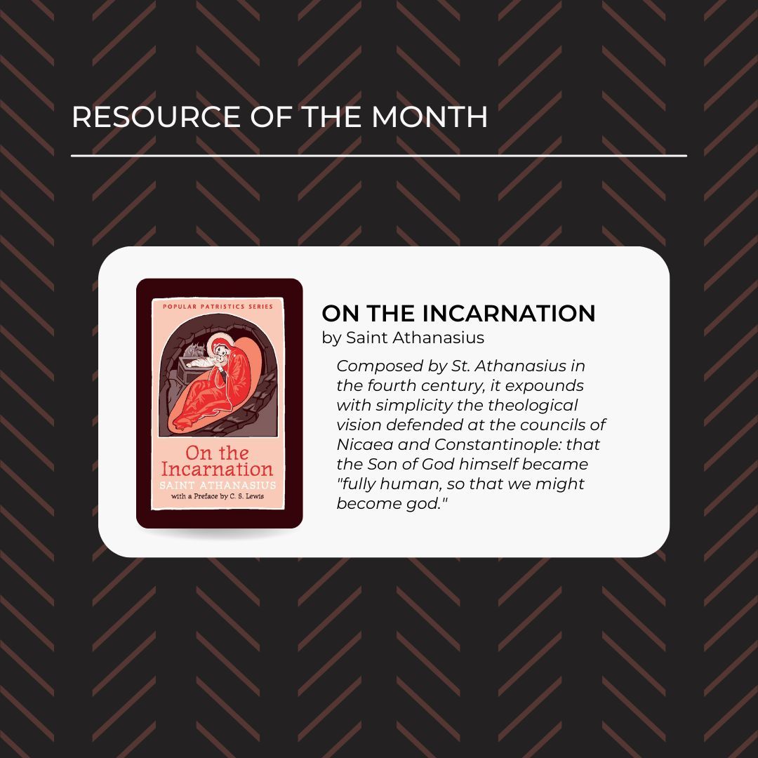 LBCLiberty's tweet photo. Our first recommended resource is On the Incarnation: Saint Athanasius by Saint Athanasius. This book expounds the theological vision defended at the councils of Nicaea and Constantinople: that the Son of God himself became "fully human, so that we might become god." https://t.co/EQeBWp5J6T