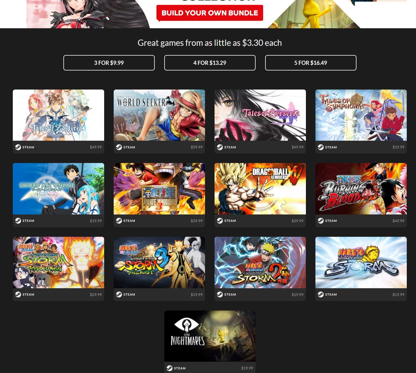 Bandai Namco Collection - Build your own Bundle