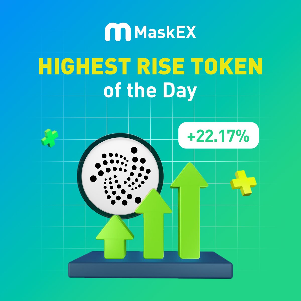 #MaskEX's Highest Rise Token of the Day is IOTA ($IOTA)!

IOTA ($IOTA) has surged by 22.17% in the last 24 hours, making it the highest-rising token on #MaskEX Today! 

Trade on MaskEX today!

🤖 Android: bit.ly/3XVT0Hb

🍎 iOS: apple.co/3TtOtb3
