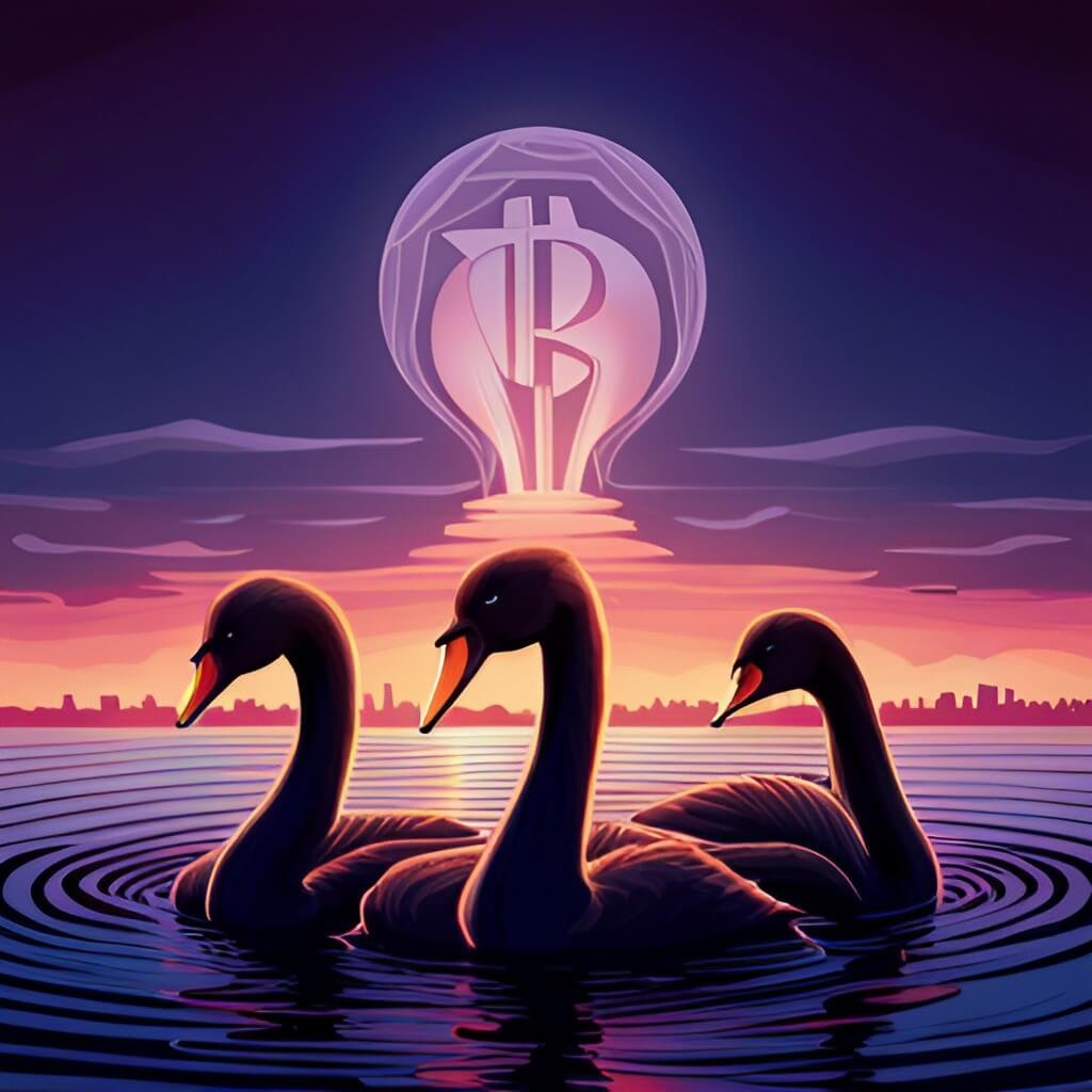 lianyanshe's tweet photo. 关于2024年比特币减半周期你需要知道的一切(黑天鹅篇)
本篇内容将带你回顾加密货币历史上发生过的几次黑天鹅事件后市场是如何走的，内容涵盖如何定义黑天鹅事件？黑天鹅后还有牛市吗？黑天鹅事件的类型有哪些？如何应对黑天鹅事件？

觉得内容不错的话记得关注我 @lianyanshe 
了解更多加密货币周期的历史规律和市场的走势，帮助你在迎接下一次牛市前跑在市场前面

首先本篇文章的结论 
1、减半前或牛市中发生的黑天鹅事件，不会中断牛市进程
2、牛市末期的黑天鹅事件会终结牛市，甚至会直接进入熊市
3、加密市场的黑天鹅有监管打击、黑客攻击、全球宏观事件、旁氏模型崩溃几种类型，历史跌幅都在40%以上，持续时间超过一个月 
4、黑天鹅事件几乎每年都有，明后年的黑天鹅事件可能与传统金融的宏观事件有关（债务危机、银行问题、经济放缓） 
5、应对黑天鹅事件需要了解货币周期，资产多元化（美股、加密、场外现金流）、通过期权或套保对冲风险

加密数字货币经历了 3 轮牛熊周期，近几年应该是黑天鹅事件最多的一轮牛熊周期（2020-2023）了，年年都有黑天鹅，尤其是2022年经历了加密行业的至暗时刻，LUNA暴雷、FTX崩溃、三箭破产以及交易所的倒闭潮、借贷平台资不抵债、资管机构破净值。市场只有在危机过后才有机会，经历过了至暗时刻，真正的牛市才会开始。最好应对黑天鹅的方式就是拿好现货不加杠杆，有场外资金不断补仓。

什么是黑天鹅事件？
黑天鹅事件源自著名经济学家塔勒布，指的是那些无法预测且对市场产生深远影响的突发事件。这些事件通常在短时间内引起市场的巨大波动甚至让最经验丰富的市场参与者措手不及。

黑天鹅事件具有区别于常规事件的三个关键特征

突发性和不可预测性：黑天鹅事件具有高度不可预测性，超出预期范围。 这些事件的发生出乎意料，让个人和市场措手不及，很难在事前采取适当的防范措施。

极端影响：黑天鹅事件通常对市场会产生深远和持续的影响，可能引发大规模的市场波动，导致资产价格剧烈波动，投资组合价值急剧下降。由于这些事件的特殊性，其影响通常超出了常规市场波动的范围，对整个行业或市场产生重大冲击。

回顾性可预测性：尽管黑天鹅事件具有不可预测性，但在发生后往往会得到解释和合理化。 人们经常回顾性地构建叙述和解释，使事件看起来比实际情况更容易预测。但在事件发生之前，这些因素很难被提前考虑到。这也与常规事件不同，后者通常在发生前有迹象或警告信号。

加密货币黑天鹅事件的四大类型
监管变化：政府或监管机构对加密货币实施新的法规或政策变化，可能导致市场的剧烈波动。例如，禁止ICO（首次代币发行）或清退挖矿、被SEC起诉等

黑客攻击：交易所黑客攻击涉及未经授权的访问和盗窃加密货币交易所的资金。 这些事件可能会给个人和交易所带来巨大的财务损失，导致市场恐慌和对加密货币安全性的整体信心下降。

全球宏观事件：例如经济衰退、金融危机或地缘政治冲突，例如硅谷银行破产、俄乌冲突等等可能对加密货币市场产生深远影响。

项目团队问题： 与加密货币项目相关的团队内部问题，如经济模型崩溃、团队内部监守自盗、团队内部挪用资金等等，可能导致市场不确定性。

回顾历史上经历的黑天鹅事件和造成的影响
1. 2011年6月：Mt. Gox被盗事件（跌幅90%） - 历史上首次经历黑客盗币
2. 2013年12月：中国央行禁止比特币交易事件（跌幅66%） - 因政策终结牛市
3. 2014年2月：Mt. Gox破产事件（跌幅50%）- 历史上最大规模的盗币事件
4. 2016 年8月：Bitfinex 盗币事件（跌幅20%） - 起死回生的交易所
5. 2017年9月：禁止ICO 94事件（跌幅40%）- 死灰复燃，币安崛起
6. 2020年3月：全球股市暴跌 312 事件（跌幅50%） - 流动性危机比特币价格腰斩
7. 2021年5月：全面清退加密产业 519 事件（跌幅35%） - 西方逐渐掌握加密市场话语权
8. 2022年5月：Luna 事件（跌幅36%） - 400亿资产归零连环清算影响巨大
9. 2022年11月：FTX 事件（跌幅24%）- 全球第二大所暴雷交易所信任危机
10. 2023年3月：SVB和硅谷银行破产事件（跌幅18%） - 银行危机做实BTC数字黄金概念

从黑天鹅事件中得到的经验
1、减半前或牛市中发生的黑天鹅事件，不会中断牛市进程
2、牛市末期的黑天鹅事件会终结牛市，甚至会直接进入熊市
3、 每轮牛市的开启都伴随上一轮周期的风险出清和重新洗牌，新玩家加入又都会比前一轮更有资金实力，前一轮是灰度，这一轮是贝莱德，从资金规模来看这次大概率是最后一轮大级别的牛市。之后不会有更大的玩家加入
4、加密市场的黑天鹅从月线来看，历史跌幅都在40%以上，持续时间超过一个月
5、黑天鹅事件几乎每年都有，明后年的黑天鹅事件可能与传统金融的宏观事件有关（债务危机、银行问题、经济放缓） 
6、应对黑天鹅事件需要了解货币周期，资产多元化（美股、加密、场外现金流）、通过期权或套保对冲风险

未来黑天鹅可能的时间点
1、2024年3月：3月容易出黑天鹅事件，同时又在减半前，历史上发生了312事件和硅谷银行破产事件，3月股市巨幅波动，几次金融危机都在这个月份 
2、2024年5月：在减半后正常都会走一次温和的调整，5月历史上发生519和LUNA事件，又在减半后以及是美联储降息博弈的关键节点
3、2025年的5月-7月：历史上的9.4，5.19事件因为政策所中断牛市进程的节点，都是在减半一年后发生，在这之前市场一般都有迹象或是过于狂热，政府出手干预 
4、2025年的11月-12月：几次终结牛市的时间节点，2017历史高点、2021年历史高点、2022年FTX事件，主要看比特币在传统金融市场是否有重大进展，例如前两次就是因为CME比特币期货合约和比特币期货ETF而开始熊市

2024年4月第四次减半即将到来（2024年04月23日），整个比特币社区都在密切关注着比特币 ETF 的申请审批进展比特币生态诞生的新玩法。随着美联储加息接近尾声，以及比特币现货ETF的通过将会吸引千亿级别的资金进场。2024-2025年我们一同见证比特币现货ETF通过的历史进程和下一轮波澜壮阔的牛市。

下一篇内容我将带你看比特币周期和宏观的关联，为什么4年一次的比特币减半总能迎来牛市，实际和货币周期息息相关