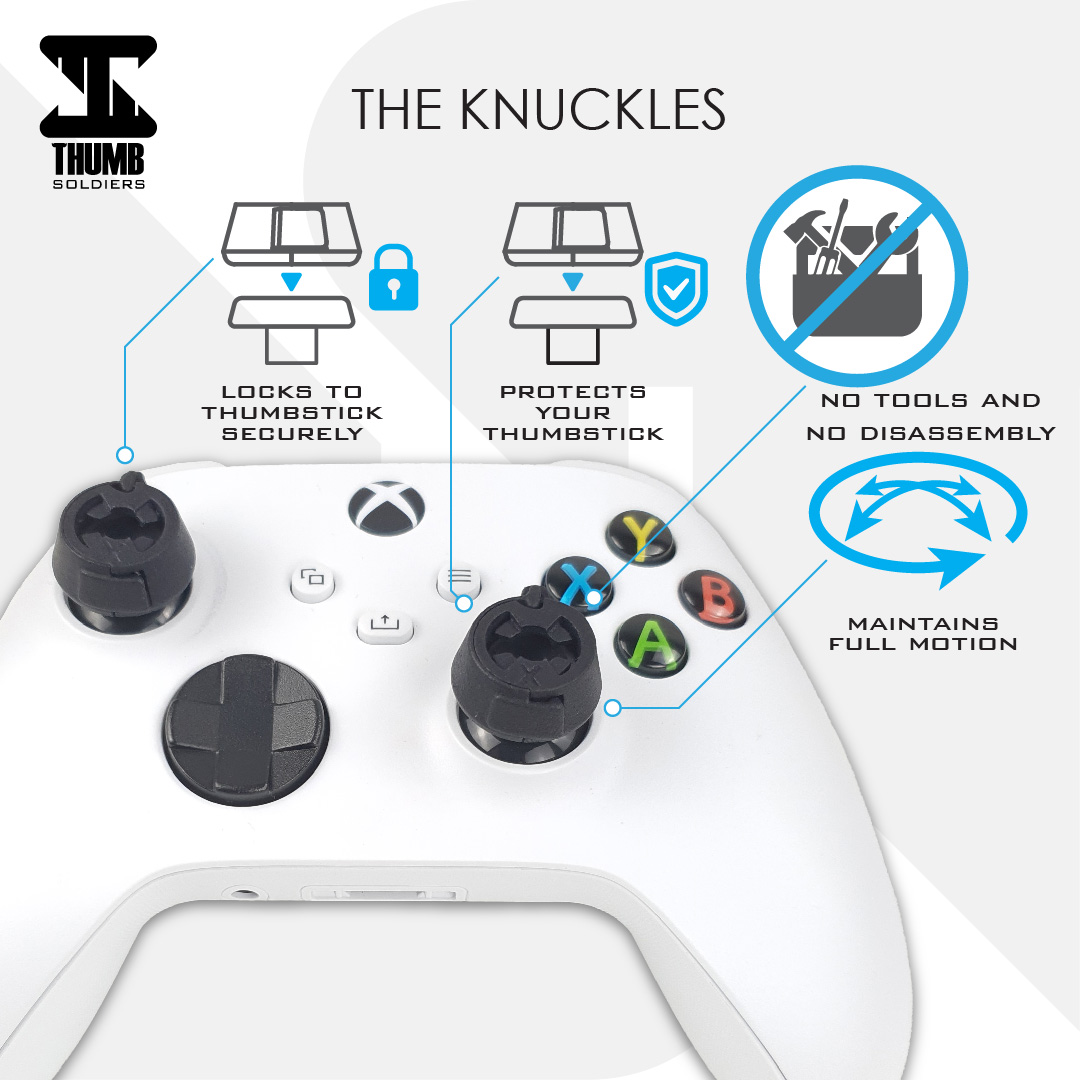 Upgrade your game play with the revolutionary thumb grips for improved performance and enhanced accuracy. See the full range. #thumbsoldiers #thumbgrips #gamergifts #controller #gamingmods #gamingmusthaves #gaming #gamingaccessories #gamerinyourlife #gamergear #gamertreats