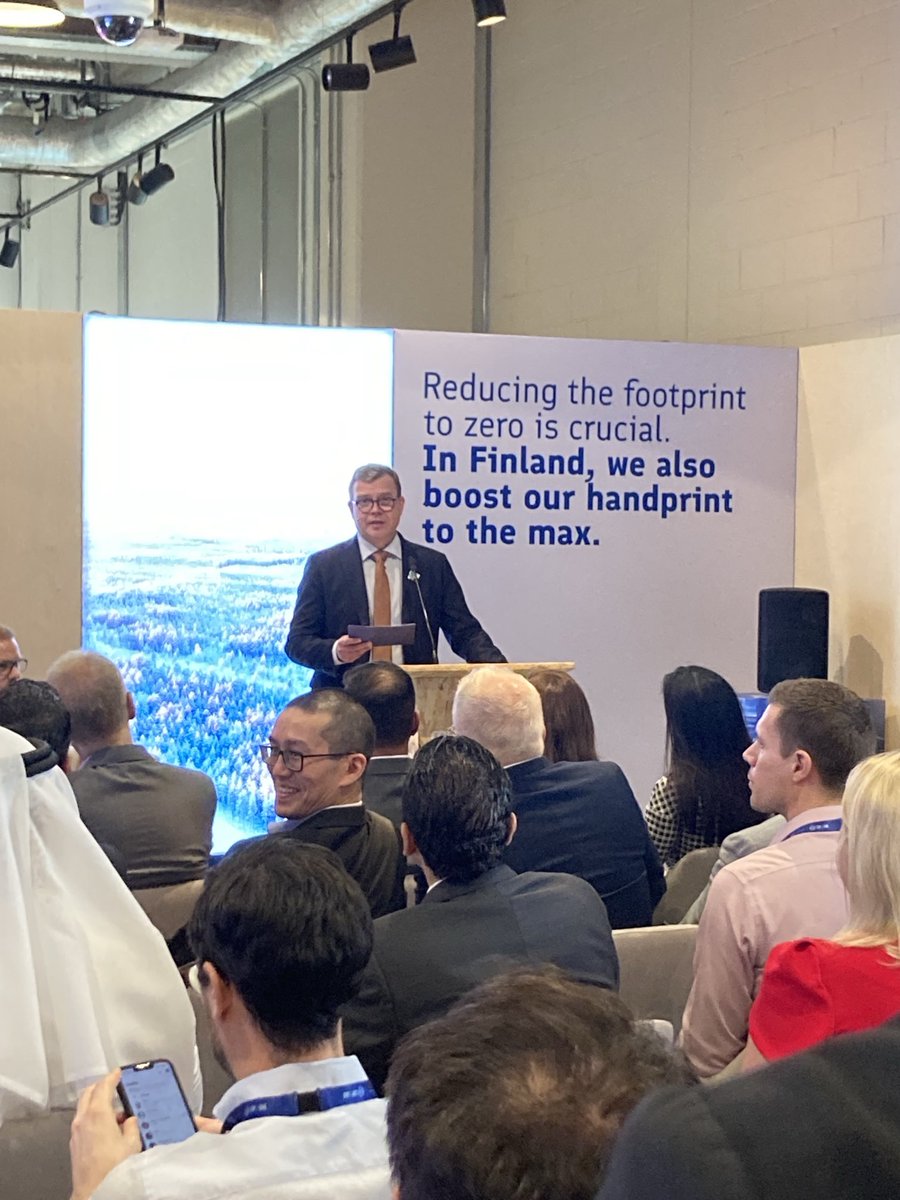 Nina Kopola 🇺🇦 (@ninakopola) on Twitter photo Full house at #COP28FinlandPavillion when PM <a href="/PetteriOrpo/">Petteri Orpo</a> gives keynote #actionoverwords Full house at #COP28FinlandPavillion when PM <a href="/PetteriOrpo/">Petteri Orpo</a> gives keynote #actionoverwords