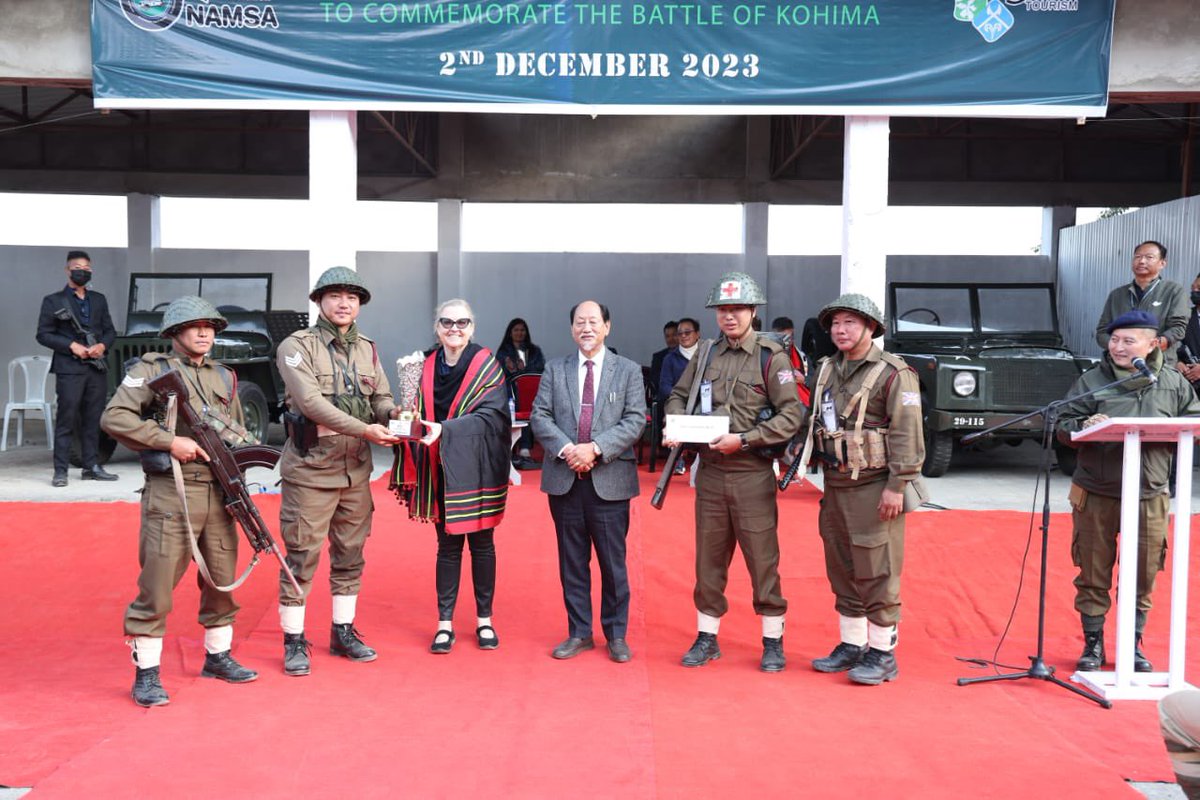 LhouviPunyu1's tweet photo. Glad to have participated at the World War II Peace Rally 2023 with my Team (British Squad).
Bagged the best Uniform Squad.
#worldwarIIpeacerally2023
#HornbillFestival2023
#NAMSA https://t.co/AX1RWohfJW