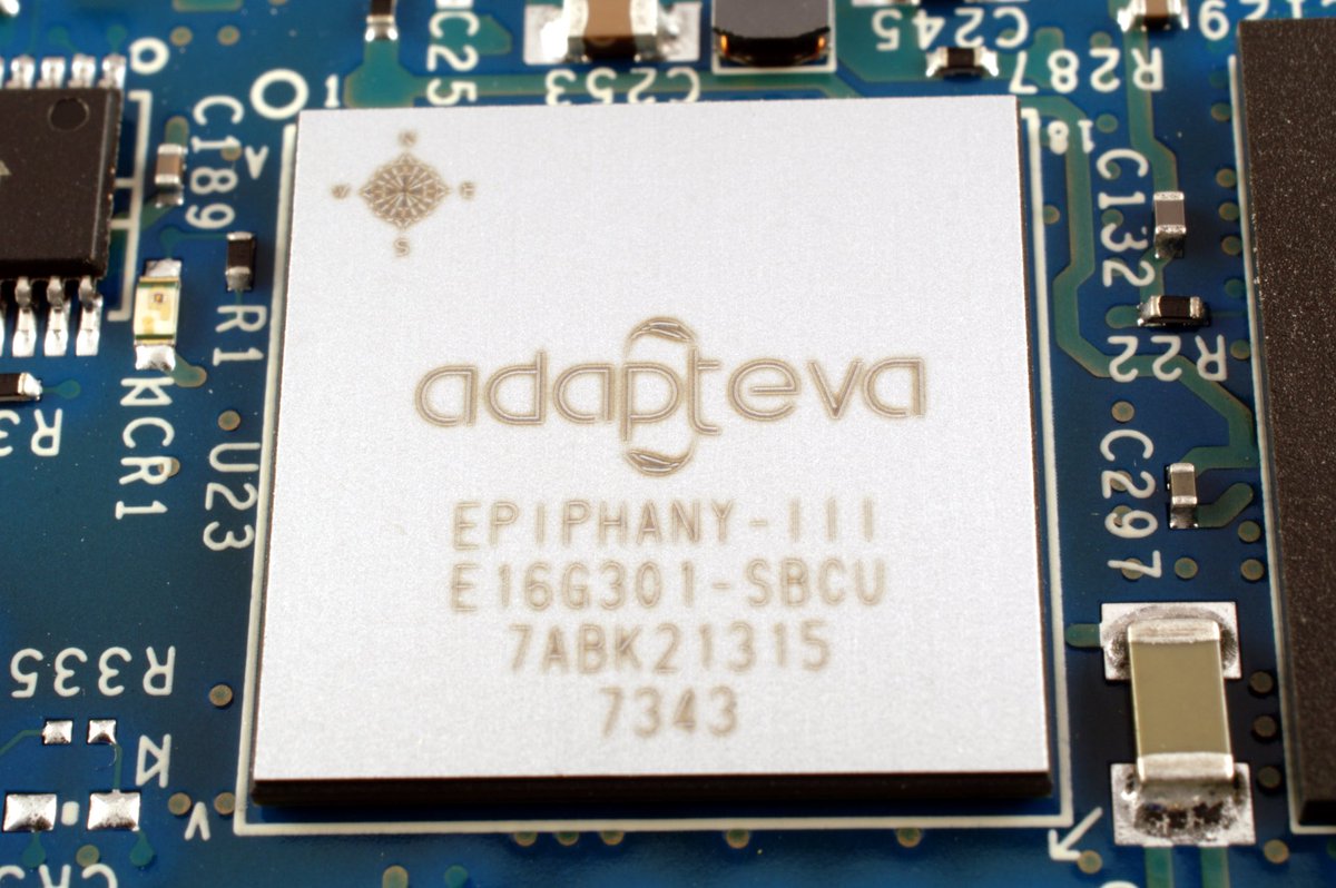 obr2021's tweet photo. WOW the #Adapteva #Epiphany III was announced 12+ years ago with a open source Zynq Z7010 development board.
Question: is the Epiphany III E16G301 DSP 16 core #RISC manycore open source, guess not.
HDL on a fpga would be interesting! https://t.co/YywfdouWdo