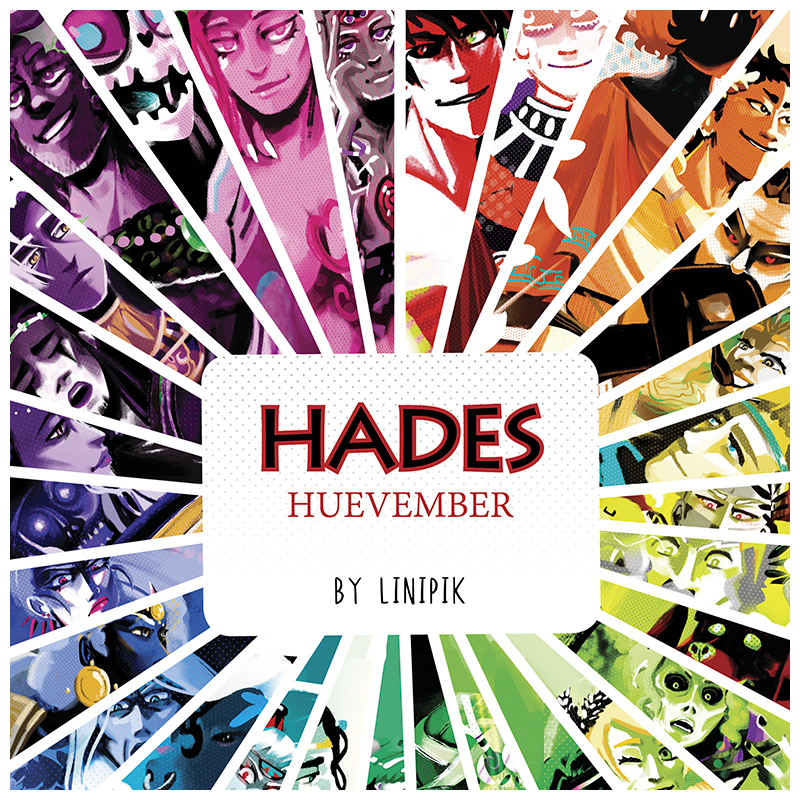 linipik's tweet photo. My Hades Huevember collection is up! 
A digital file with all my huevember art based on Supergiant's Hades characters, and it includes the sweet extra content with the sketches and process ;3c Download it from my K0fi for free/pwyw✨ https://t.co/qqu6Hk8O47