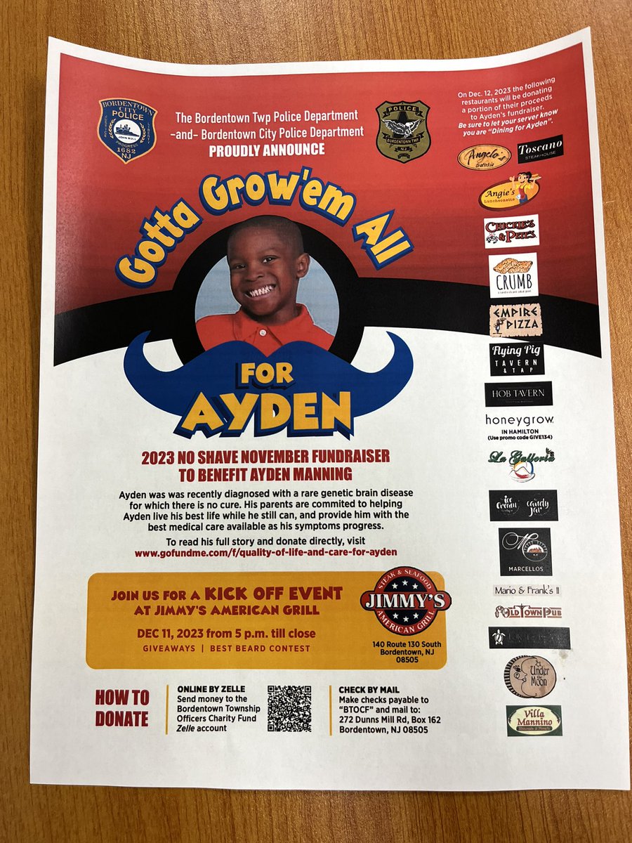MrJasonPascal's tweet image. Please considering supporting this extremely important cause. Ayden has a joy and spirit like no other. Many thanks to the Bordentown Township and Bordentown City Police Departments for championing this cause.