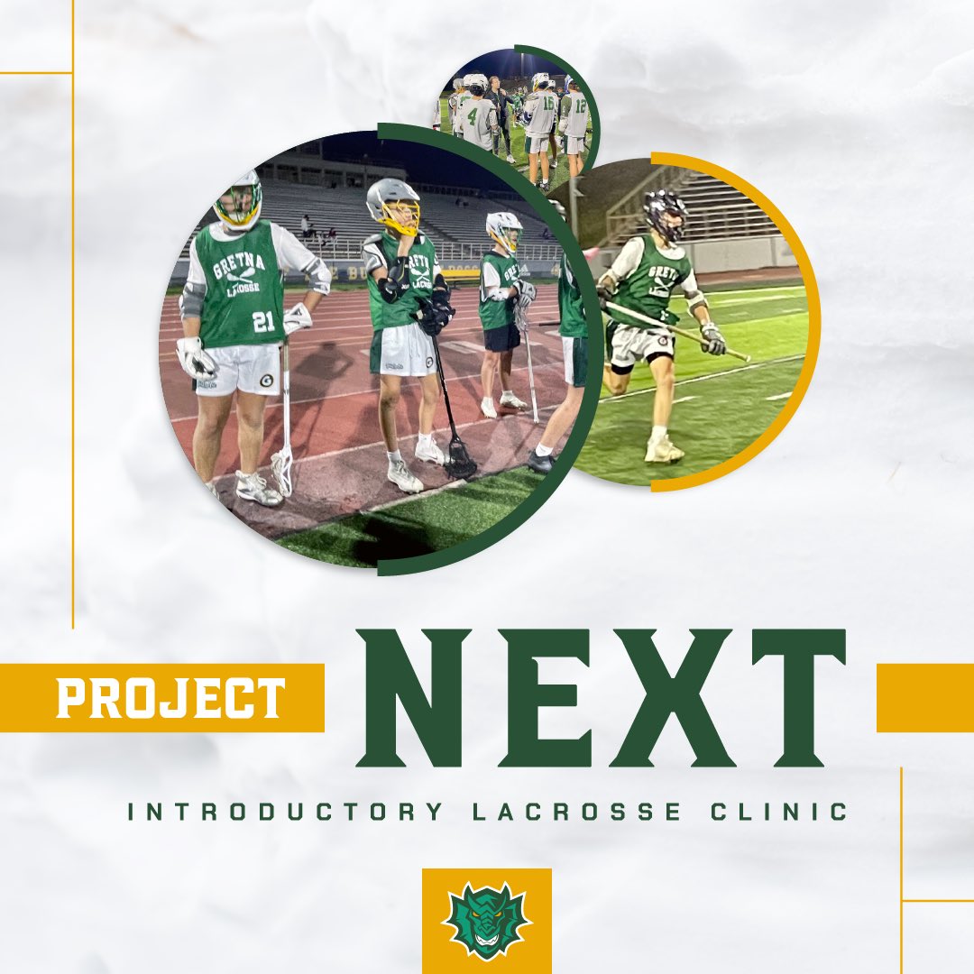 GretnaLacrosse's tweet image. 🚨 GRETNA LACROSSE CLINIC 🚨

“Every lacrosse player around the world… had to pick up a stick for the first time.”

We’re excited to announce #ProjectNEXT our series of lacrosse clinics aimed at introducing the sport to the NEXT generation!