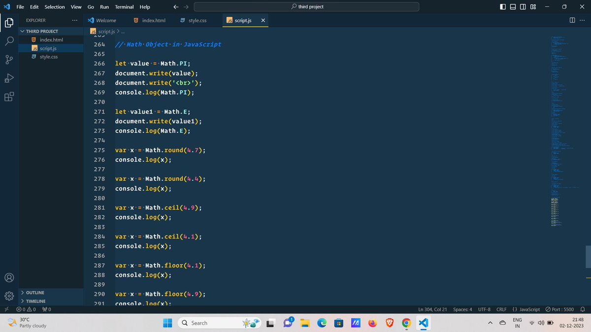 iam_rajankumar's tweet photo. Day 23 of #100DaysOfCode #codeWithJSK  Today I learned about Math Object in JavaScript #javascript #css #HTML https://t.co/nfjXCWmj5E
