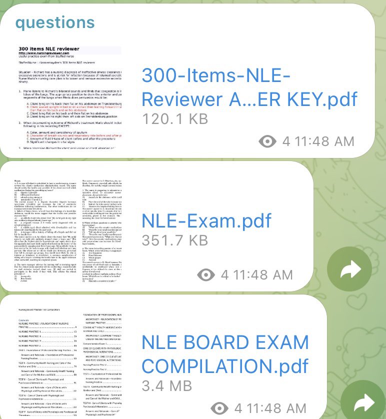 yujigodfrey's tweet photo. NLE REVIEWER ‼️

RN NA SILA, IKAW NA NEXT

• 300 NLE reviewer
• 250 NLE exam 
• NLE Board Exam Compilation (546 pages)

dm 🫶

#PNLE #NLE #Nursing #nurse #PRC #nursinglicensureexam #NCLEX #review #reviewer #labaRN #nursingstudent #RN2023 #RN2024 #RN2025 #RN2026 #NOVNLE #BON https://t.co/I8FYczuoYp