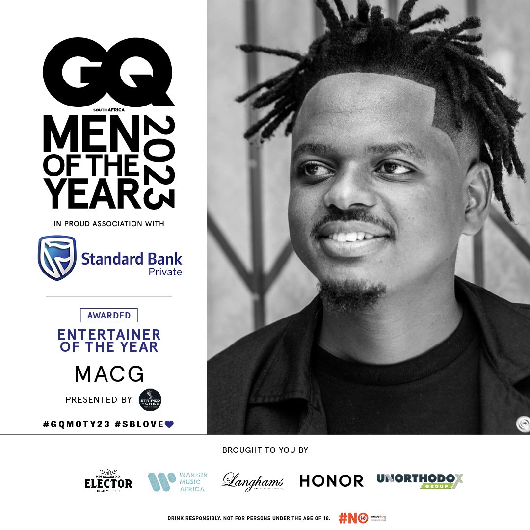 Entertainer of the Year - Mac G <a href="/podcastwithmacg/">Podcast and Chill Network</a>  #GQMOTY2023 #sblove💙