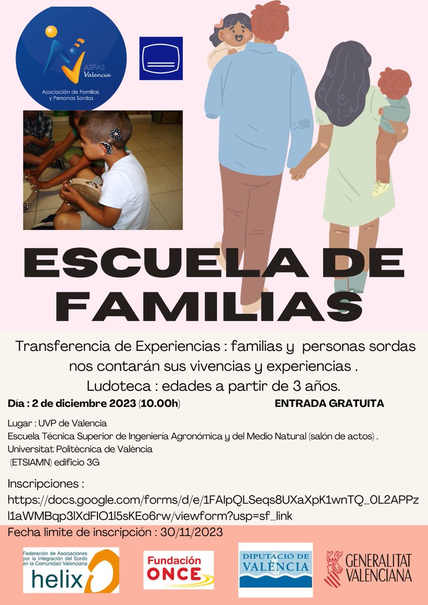 Hoy hemos tenido Escuela de Familias en la <a href="/UPV/">Universitat Politècnica de València</a> . En breve subiremos contenido a nuestras RRSS, ¡estad atentos!
Gracias a todos por venir, ha sido muy emocionantes poder juntarnos y compartir vivencias.