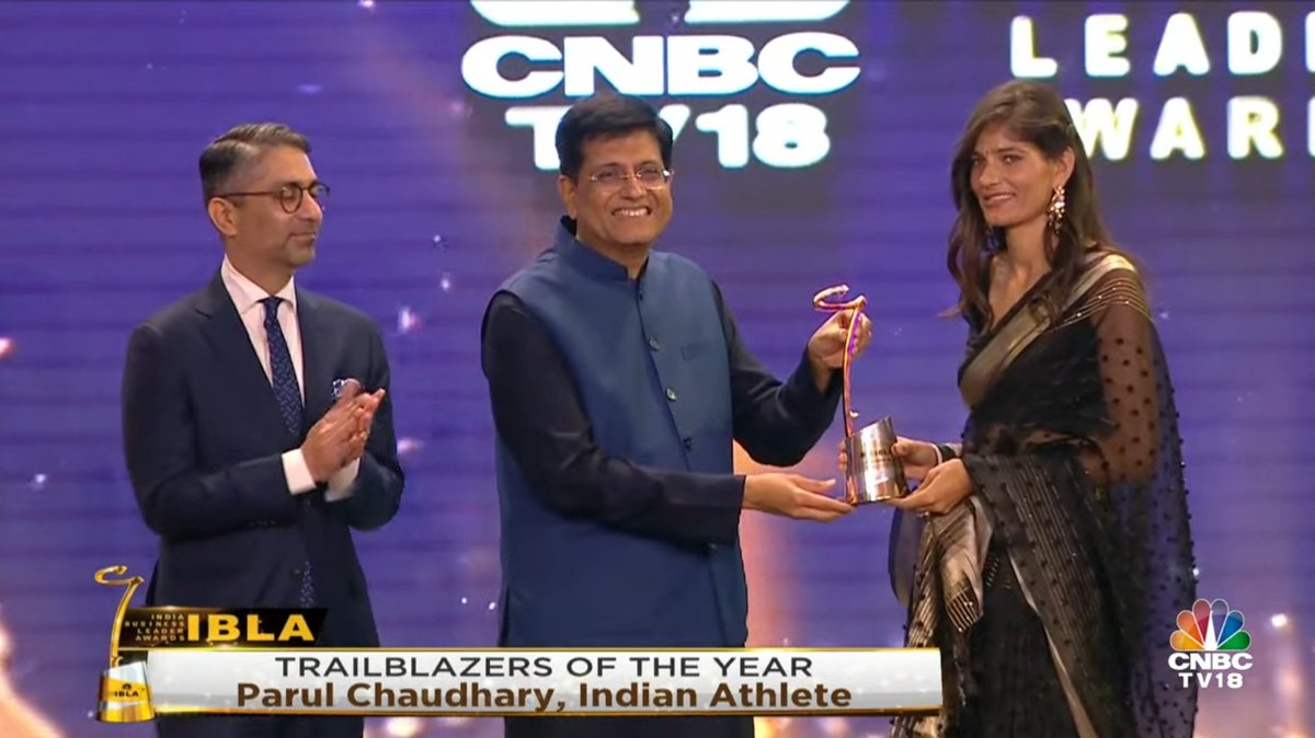 TheKhelIndia's tweet image. Indian Men&apos;s Relay Team , Parul Chaudhary &amp;amp; Annu Rani won Trailblazers of the year award at India Business Leader Award 🏆

Congratulations to all of them....!!

#IBLA2023 #IBLA